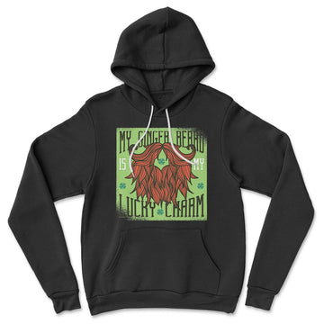 My Ginger Beard Is My Lucky Charm Hoodie in Black color